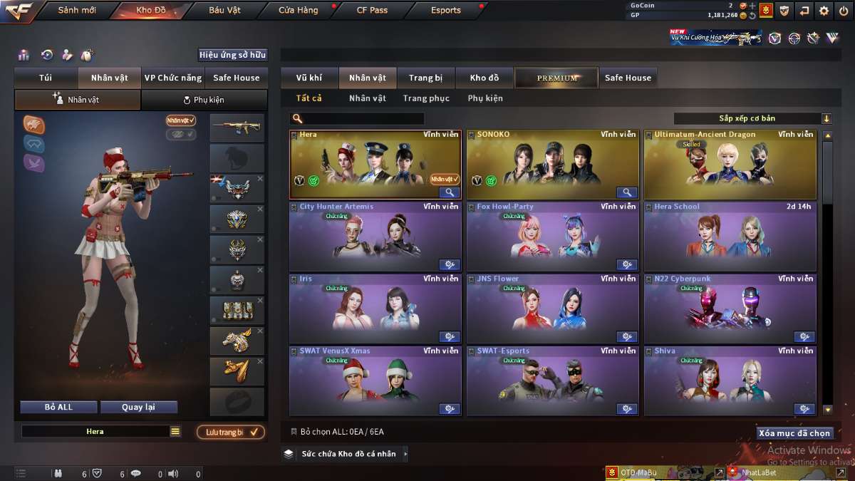 shop acc cf uy tin gia re